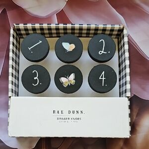 Rae Dunn Black Drawer Knobs Set